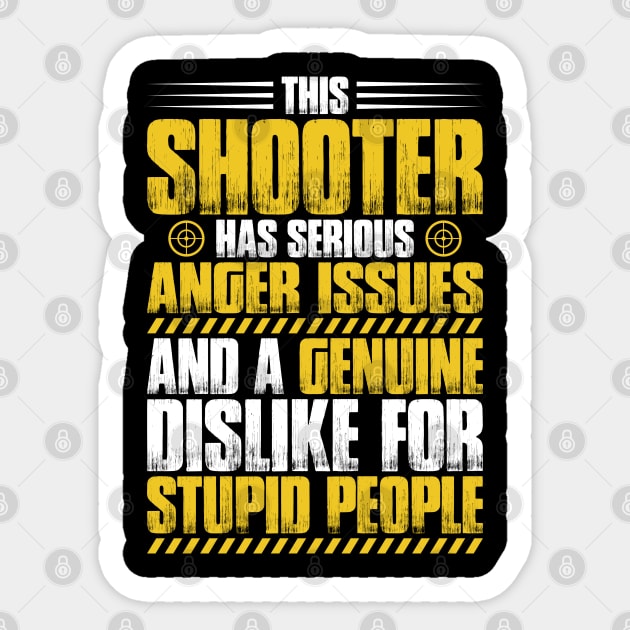 Shooter Shooting Sports Gun Range Gift Present Sticker by Krautshirts